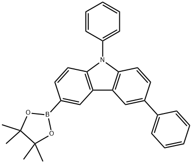 3-苯基-9-苯基咔唑-6-硼酸频哪醇酯,1359833-28-5,结构式