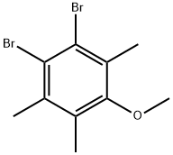 1,2-ジブロモ-4-メトキシ-3,5,6-トリメチルベンゼン 化学構造式