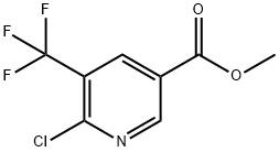 6-クロロ-5-(トリフルオロメチル)ニコチン酸メチル 化学構造式