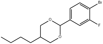 2-(4-BroMo-3-fluorophenyl)-5-butyl-1,3-dioxane Structure