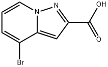 4-ブロモピラゾロ[1,5-A]ピリジン-2-カルボン酸 化学構造式