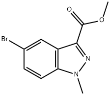 5-ブロモ-1H-インダゾール-3-カルボン酸メチル1-メチル 化学構造式