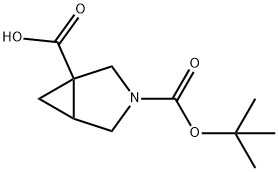 3-(叔丁氧基羰基)-3-氮杂双环[3.1.0]己烷-1-羧酸 结构式