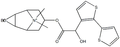 7-[(Hydroxy-2-thienyl-3-thienylacetyl)oxy]-9,9-diMethyl-3-Oxa-9-azoniatricyclo[3.3.1.02,4]nonane BroMide 结构式
