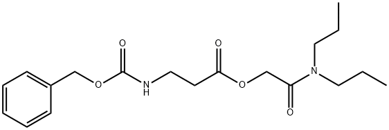 3-benzyloxycarbonylaMino-propionic acid dipropylcarbaMoylMethyl ester Struktur