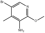 5-broMo-4-Methyl-2-(Methyloxy)-3-pyridinaMine Structure