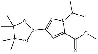 Methyl 1-isopropyl-4-(4,4,5,5-tetraMethyl-1,3,2-dioxaborolan-2-yl)-1H-pyrrole-2-carboxylate Structure