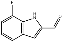 7-氟-1H-吲哚-2-甲醛 结构式