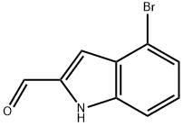 4-ブロモ-1H-インドール-2-カルブアルデヒド 化学構造式