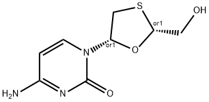 4-Amino-1-[(2R,5S)-2-(hydroxymethyl)-1,3-oxathiolan-5-yl]-2(1H)-pyrimidinone Struktur