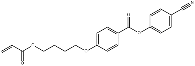 Benzoic acid, 4-[4-[(1-oxo-2-propen-1-yl)oxy]butoxy]-, 4-cyanophenyl ester Struktur
