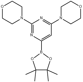 4,4'-(6-(4,4,5,5-tetraMethyl-1,3,2-dioxaborolan-2-yl)pyriMidine-2,4-diyl)diMorpholine Struktur