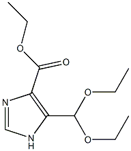 5-(二乙氧基甲基)-1H-咪唑-4-甲酸乙酯,137159-34-3,结构式