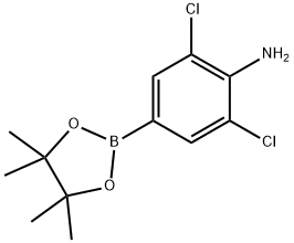 2,6-dichloro-4-(4,4,5,5-tetraMethyl-1,3,2-dioxaborolan-2-yl)aniline Struktur