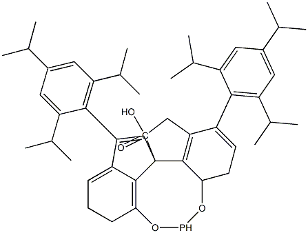(11aR)-10,11,12,13-Tetrahydro-5-hydroxy-3,7-bis[2,4,6-tris(1-methylethyl)phenyl]-diindeno[7,1-de:1',7'-fg][1,3,2]dioxaphosphocin 5-oxide Structure