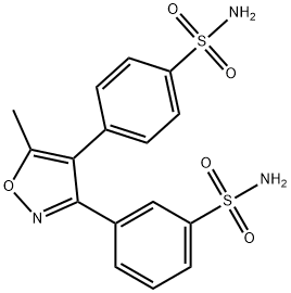BenzenesulfonaMide, 3-[4-[4-(aMinosulfonyl)phenyl]-5-Methyl-3-isoxazolyl]- Struktur