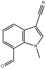 7-甲酰-1-甲基-1H-吲哚-3-甲腈,1373137-76-8,结构式