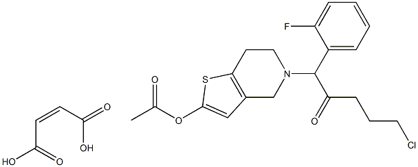 5-(5-Chloro-1-(2-fluorophenyl)-2-oxopentyl)-4,5,6,7-tetrahydrothieno[3,2-c]pyridin-2-yl Acetate Maleate|普拉格雷杂质