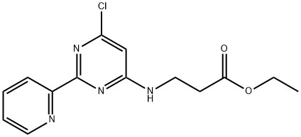 ethyl 3-((6-chloro-2-(pyridin-2-yl)pyriMidin-4-yl)aMino)propanoate Struktur