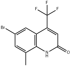 2(1H)-Quinolinone, 6-broMo-8-Methyl-4-(trifluoroMethyl)- Struktur
