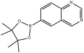 6-(4,4,5,5-四甲基-1,3,2-二氧硼杂环戊烷-2-基)喹唑啉,1375301-92-0,结构式