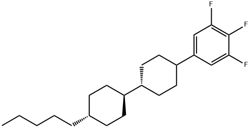 trans,trans-4'-ペンチル-4-(3,4,5-トリフルオロフェニル)ビシクロヘキシル 化学構造式
