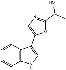 (R)-1-(5-(1H-Indol-3-yl)oxazol-2-yl)ethanol Struktur