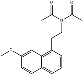 N-acetyl-N-(2-(7-Methoxynaphthalen-1-yl)ethyl)acetaMide 化学構造式