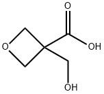 3-(ヒドロキシメチル)オキセタン-3-カルボン酸 化学構造式