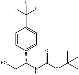 (S)-(2-羟基-1-(4-(三氟甲基)苯基)乙基)氨基甲酸叔丁酯, 1379546-72-1, 结构式