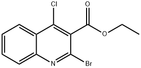 2-溴-4-氯喹啉-3-甲酸乙酯 结构式
