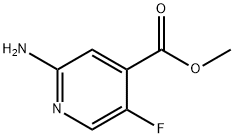2-氨基-5-氟-4-吡啶羧酸甲酯 结构式