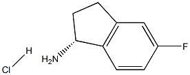 (R)-5-フルオロ-2,3-ジヒドロ-1H-インデン-1-アミン塩酸塩 化学構造式