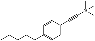 三甲基((4-戊基苯基)乙炔基)硅烷,138220-08-3,结构式