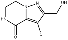 3-氯-6,7-二氢-2-(羟甲基)吡唑并[1,5-A]吡嗪-4(5H)-酮, 1382786-15-3, 结构式