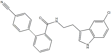 N-[2-(5-Chloro-1H-indol-3-yl)ethyl]-4'-cyanobiphenyl-2-carboxaMide Structure