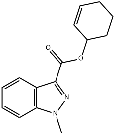 1-メチル-1H-インダゾール-3-カルボン酸2-シクロヘキセニル 化学構造式
