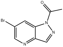 Ethanone, 1-(6-broMo-1H-pyrazolo[4,3-b]pyridin-1-yl)- Structure