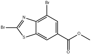 2,4-二溴苯并[D]噻唑-6-甲酸甲酯,1383824-12-1,结构式