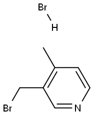 3-(溴甲基)-4-甲基吡啶氢溴酸盐, 1384972-83-1, 结构式