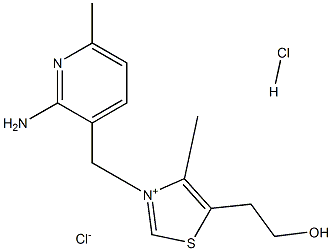 3-[(2-氨基-6-甲基-3-吡啶基)甲基]-5-(2-羟基乙基)-4-甲基噻唑氯化物盐酸盐, 13860-66-7, 结构式