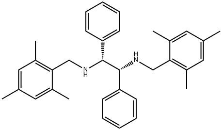 1R,2R-N,N'-bis((2,4,6-triMethylphenyl)Methyl)-1,2-diphenyl-1,2-EthanediaMine,138608-02-3,结构式