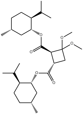 (1S,2R)-3,3-Dimethoxy-1,2-cyclobutanedicarboxylic Acid Di-L-Menthyl Ester Structure