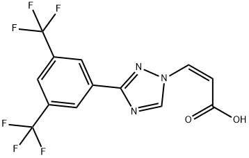 (Z)-3-(3-(3,5-bis(trifluoroMethyl)phenyl)-1H-1,2,4-triazol-1-yl)acrylic acid 化学構造式