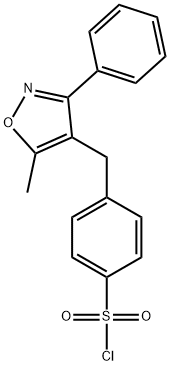 4-[(5-甲基-3-苯基-4-异恶唑基)甲基]苯磺酰氯, 1391051-82-3, 结构式