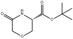 (3S)-5-Oxo-3-Morpholinecarboxylic Acid 1,1-DiMethylethyl Ester, 1391062-29-5, 结构式