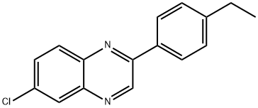 6-氯-2-(4-乙基苯基)喹喔啉 结构式