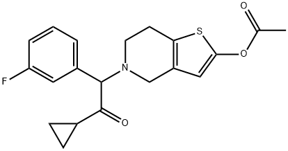 间氟普拉格雷, 1391194-39-0, 结构式