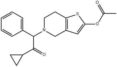 5-(2-cyclopropyl-2-oxo-1-phenylethyl)-4,5,6,7-tetrahydrothieno [3,2-c]pyridin-2-yl acetate Structure