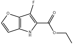 6-氟-4H-呋喃并[3,2-B]吡咯-5-羧酸乙酯, 1392272-60-4, 结构式